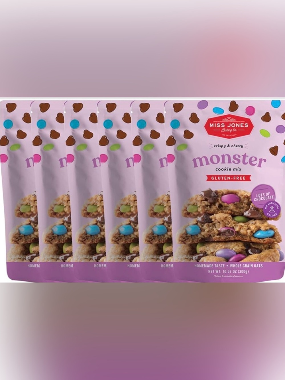 Monster Cookie Mix - Miss Jones Gluten-Free Baking Mix 6 Pack